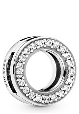 tiny silver clip cubic zirconia Pandora baby charm